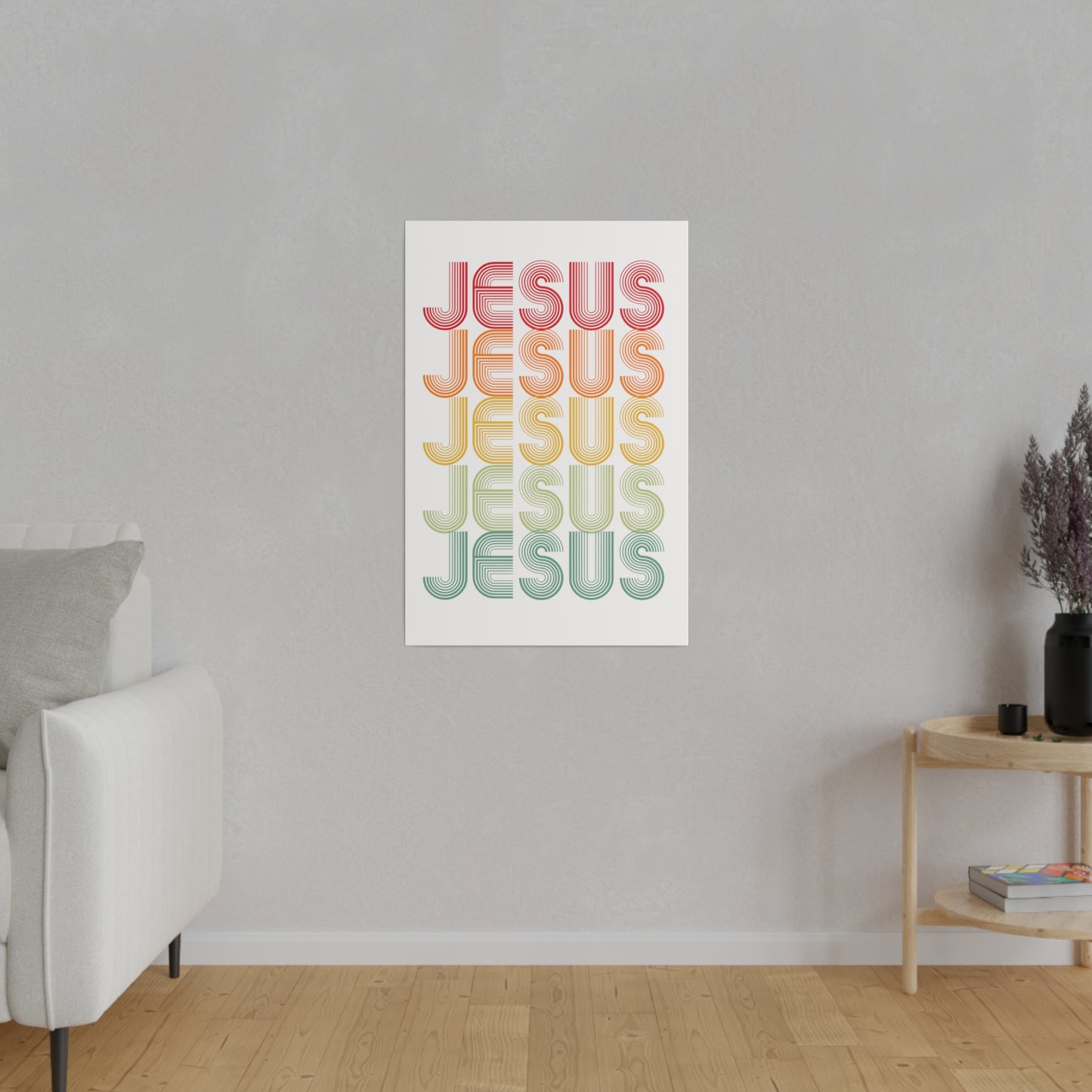 RETRO JESUS Wall Art Canvas Print