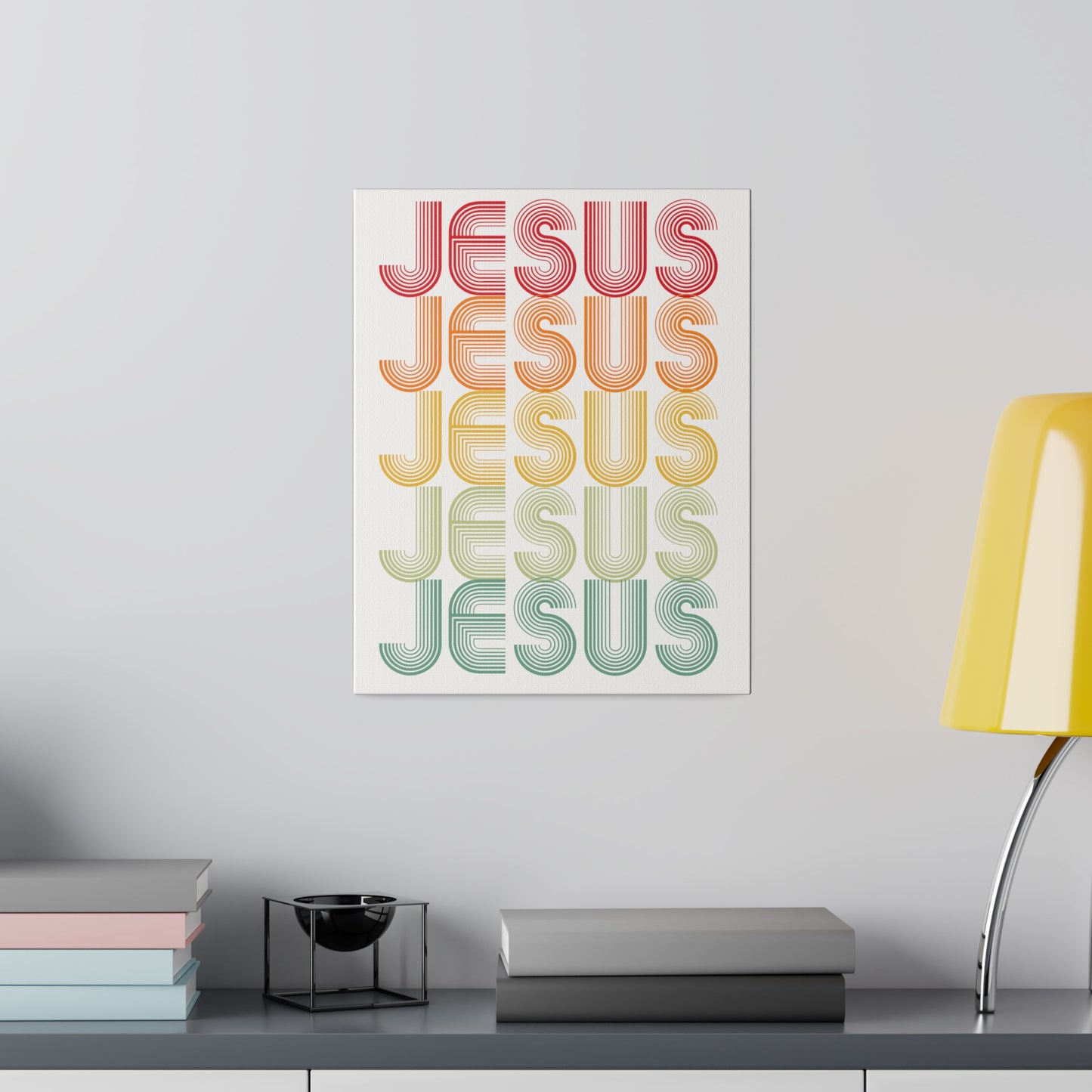 RETRO JESUS Wall Art Canvas Print