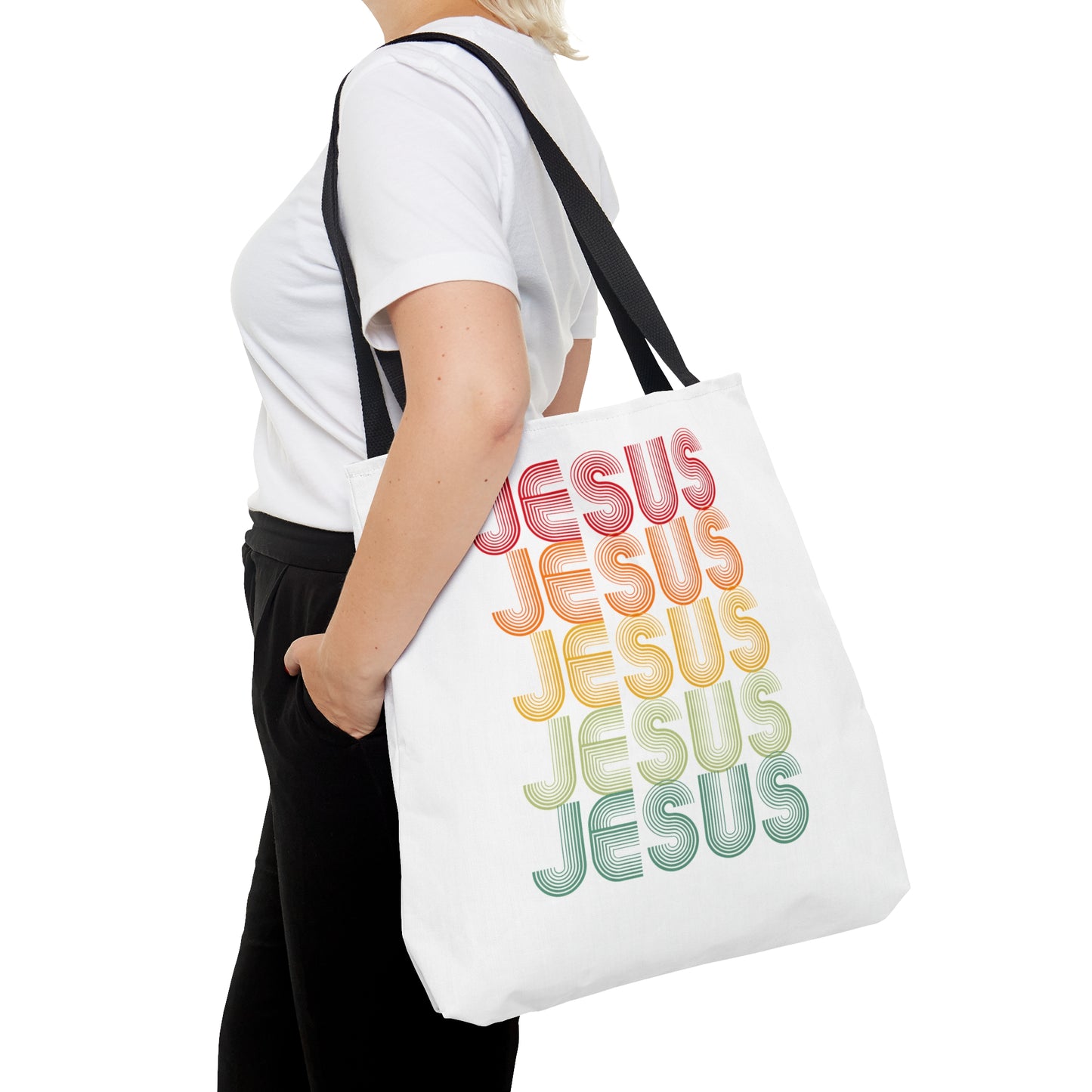 RETRO JESUS Large Tote Bag