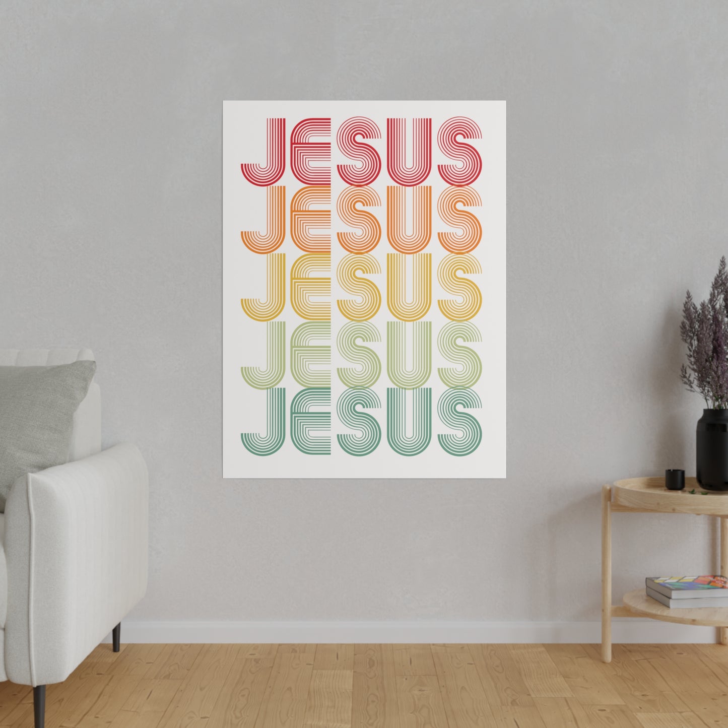 RETRO JESUS Wall Art Canvas Print