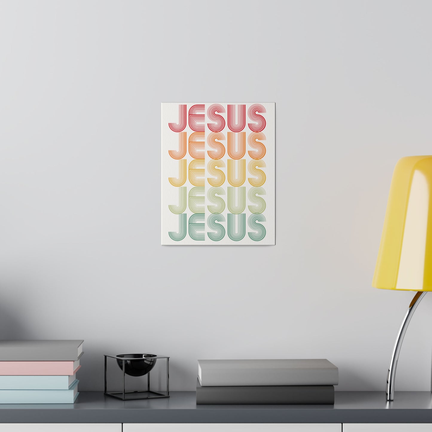 RETRO JESUS Wall Art Canvas Print