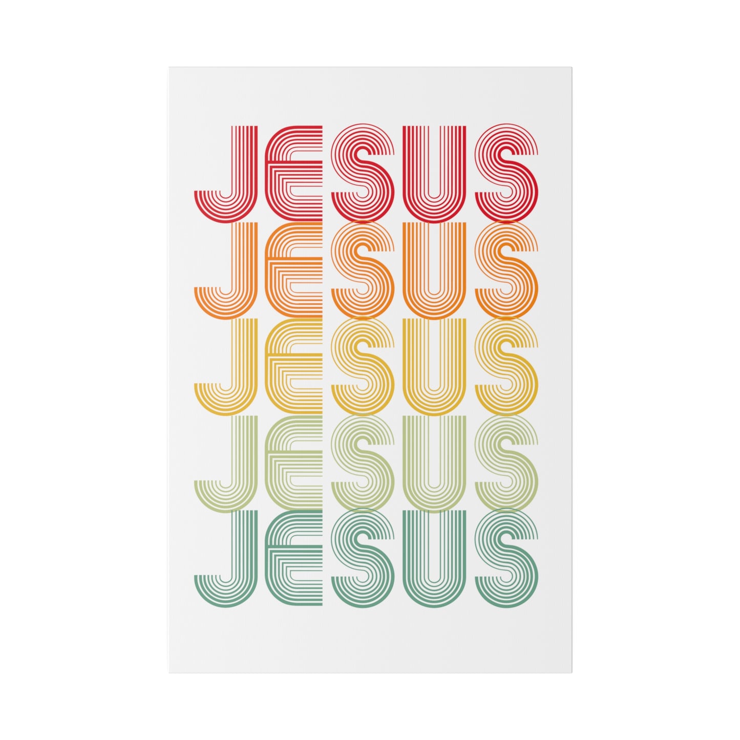 RETRO JESUS Wall Art Canvas Print