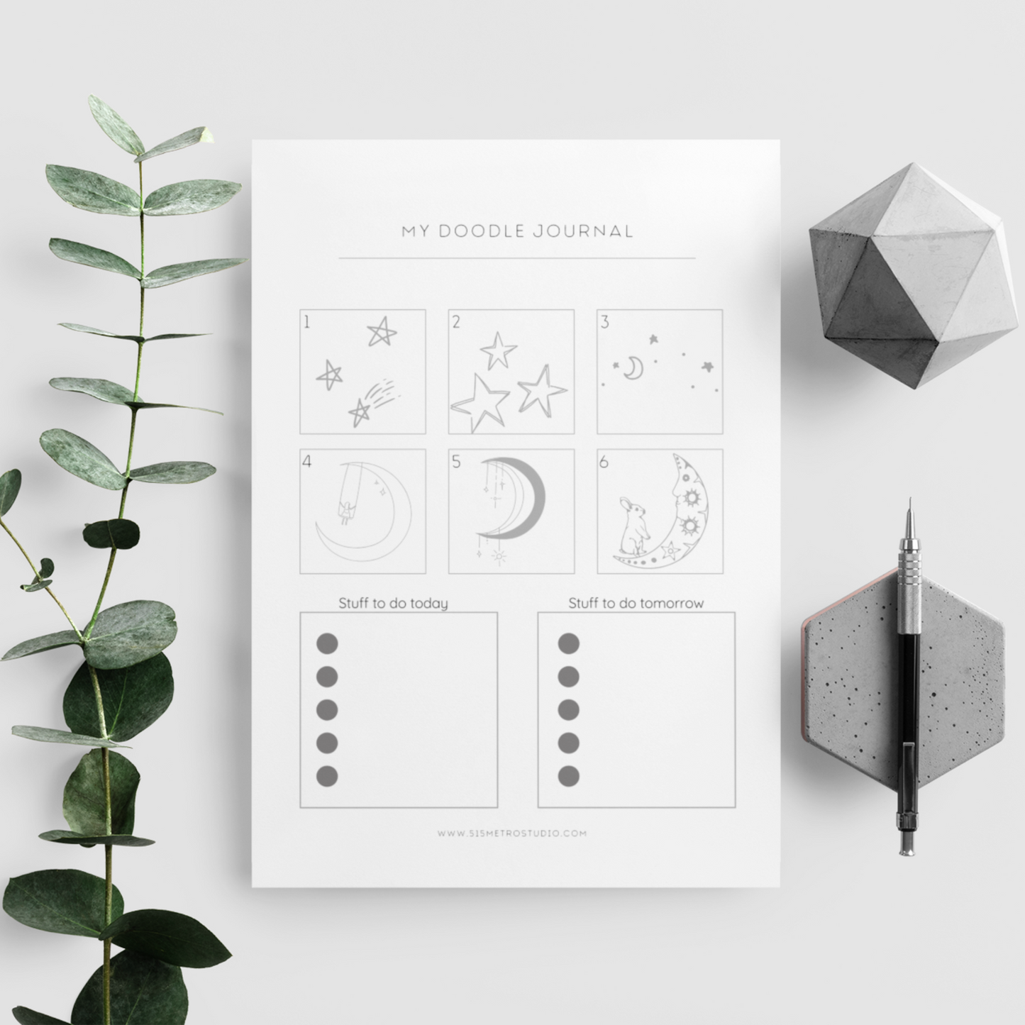 Doodle Journal Pages | Doodle Coloring Pages | Printable Instant Download