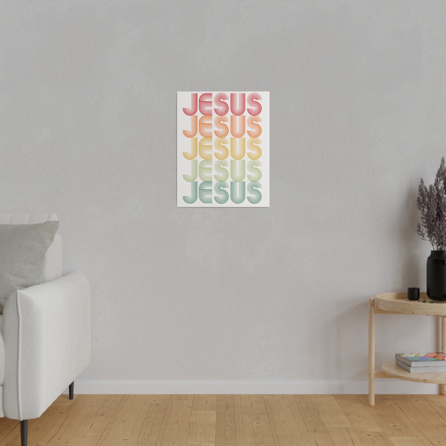 RETRO JESUS Wall Art Canvas Print