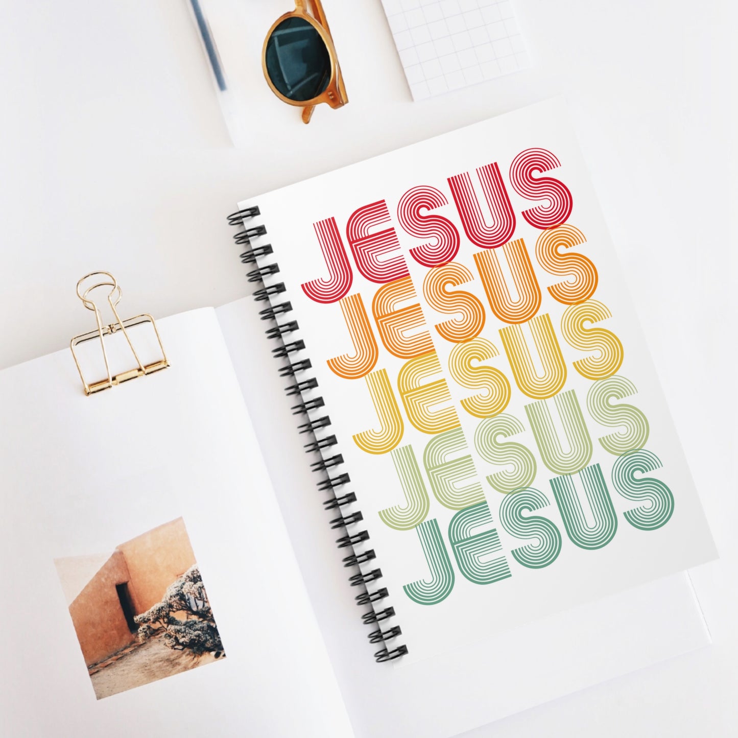 Retro JESUS Journal | Lined Spiral Notebook