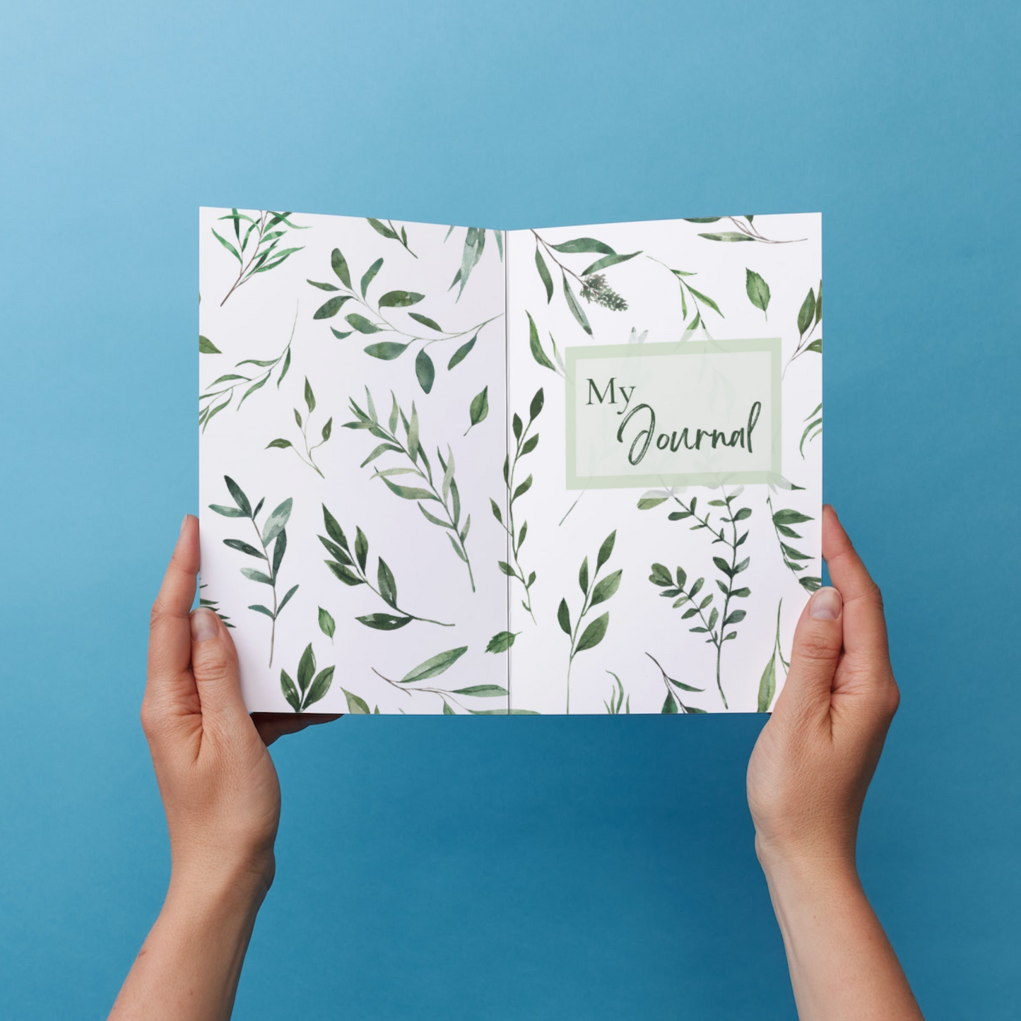 Greenery Digital Printable Lined Journal | Printable Instant Download