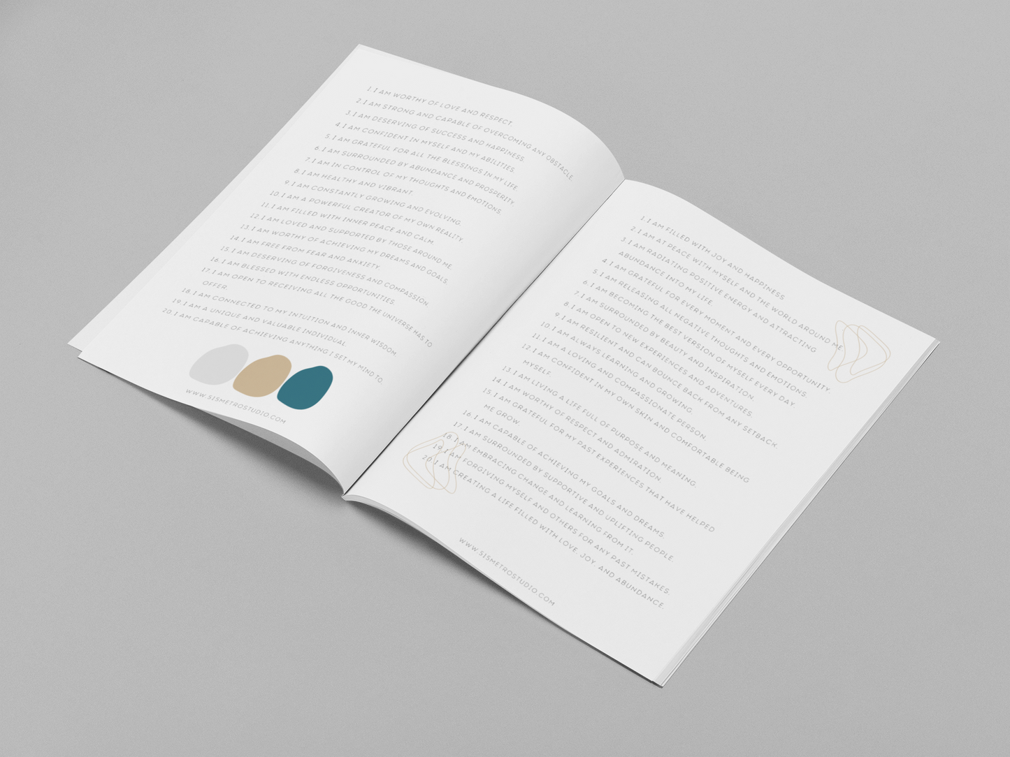 Daily Affirmations | 120 Affirmations | Instant Printable Digital Download