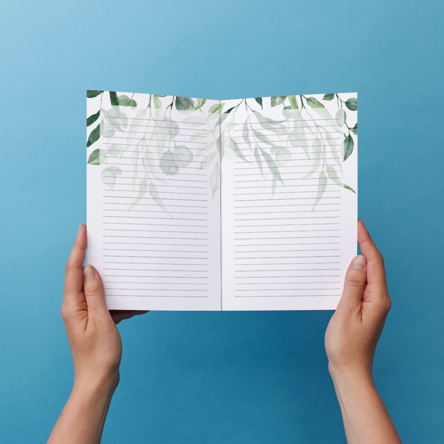 Greenery Digital Printable Lined Journal | Printable Instant Download