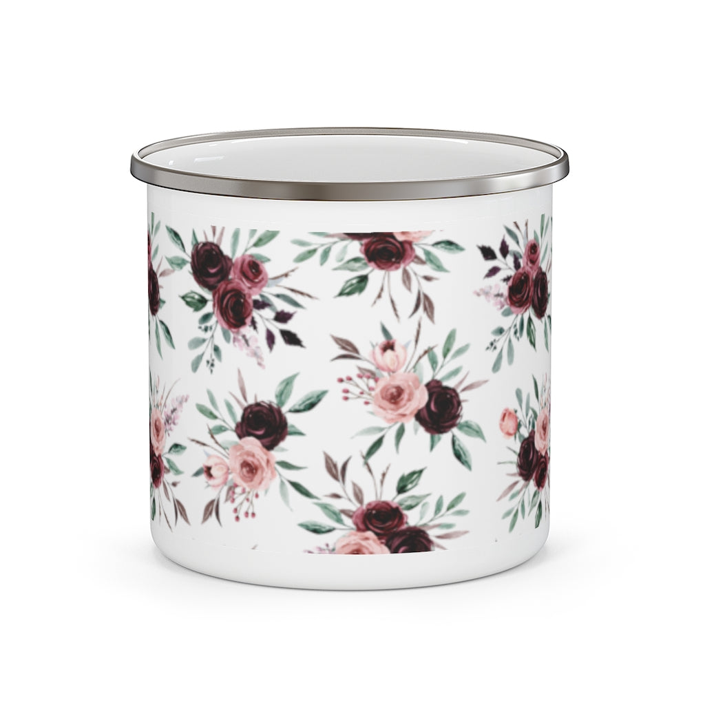 Floral Camp Mug | Enamel Campfire Mug | Camping Mug