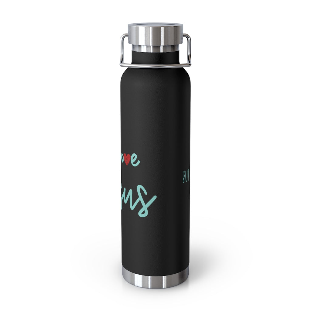 I love Jesus but I cuss a little Insulated Bottle | Christian Inspired Water Bottle | Christian Humor | Aqua lettering