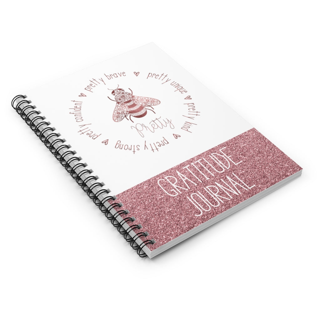 Honey Bee Pretty Gratitude Journal | Spiral Notebook | Be Pretty Journal
