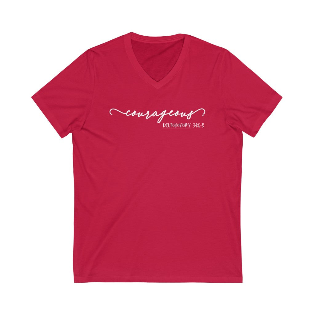 Courageous V-neck Shirt | Positivity Tee