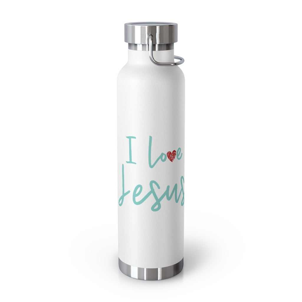 I love Jesus but I cuss a little Insulated Bottle | Christian Inspired Water Bottle | Christian Humor | Aqua lettering