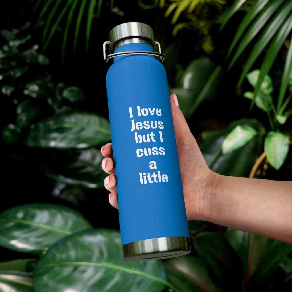 I love Jesus but I cuss a little Style 2 | Insulated Bottle | Christian Inspired Water Bottle | Christian Humor