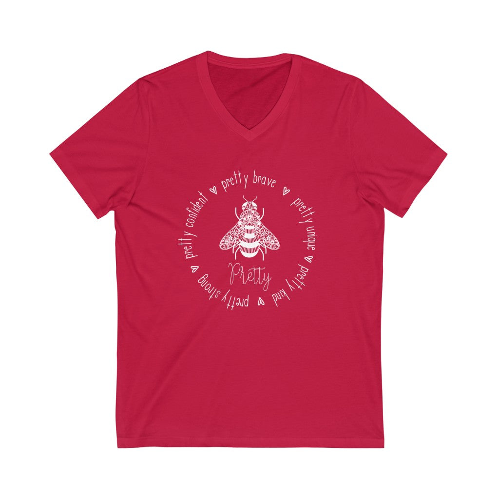 Honey Bee Pretty V-neck Shirt | Positivi-tee