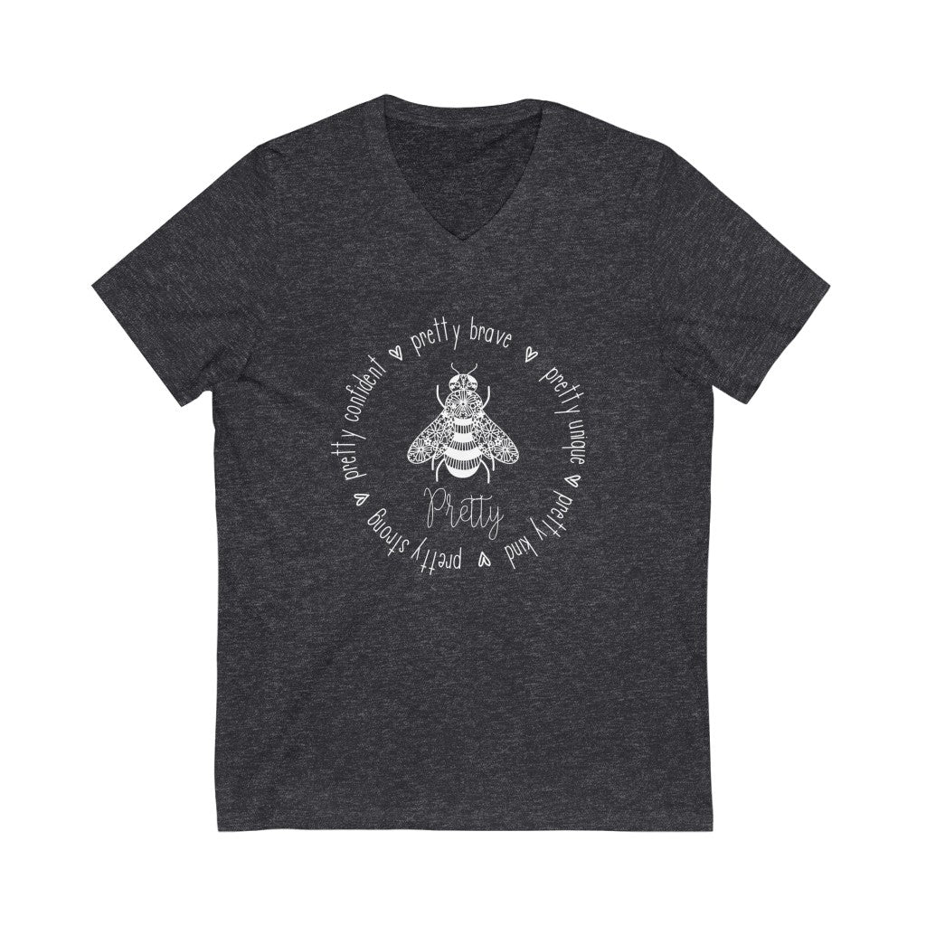 Honey Bee Pretty V-neck Shirt | Positivi-tee