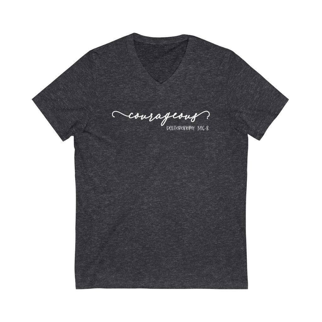 Courageous V-neck Shirt | Positivity Tee