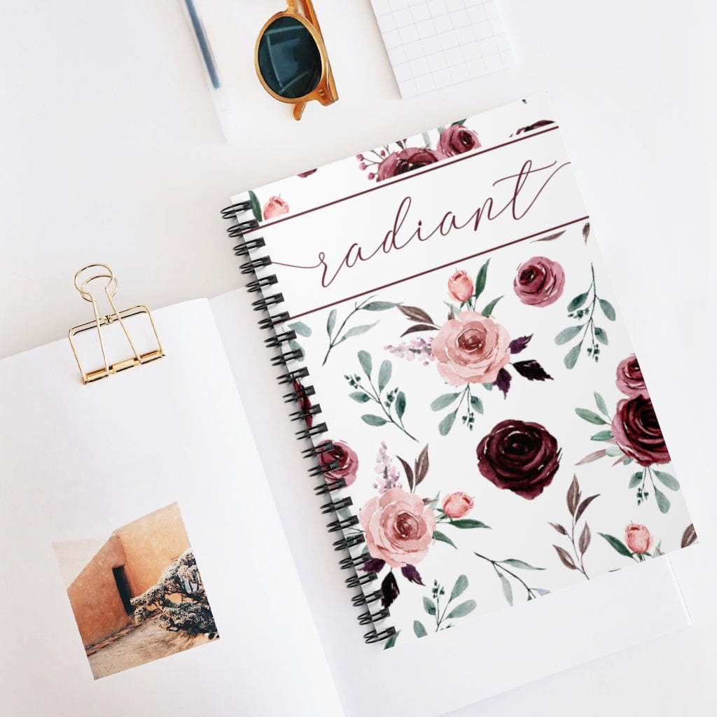 Floral Radiant Journal | Floral Spiral Notebook