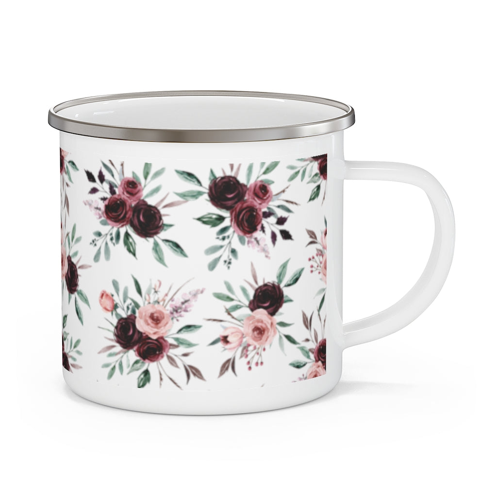 Floral Camp Mug | Enamel Campfire Mug | Camping Mug