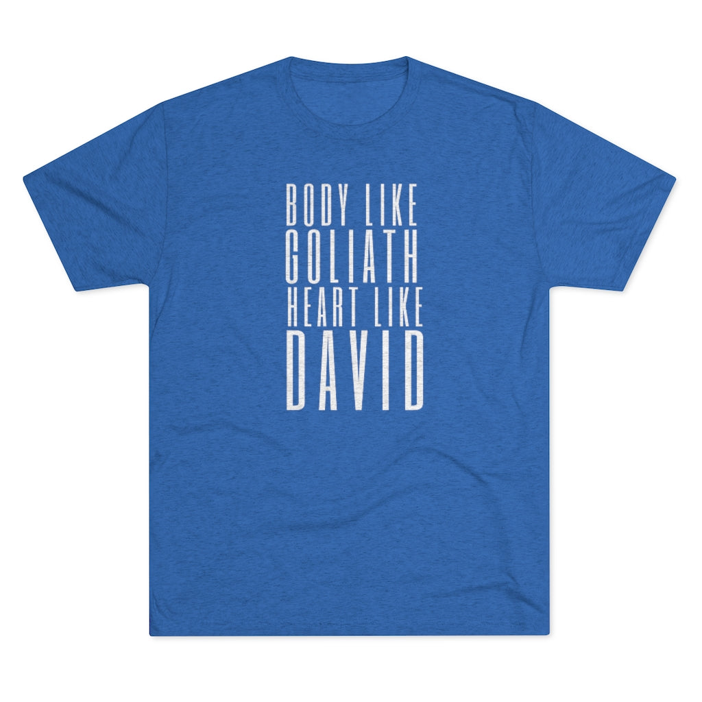Body Like Goliath, Heart Like David Men's Shirt | Christian Men Gifts | Inspirational Shirt