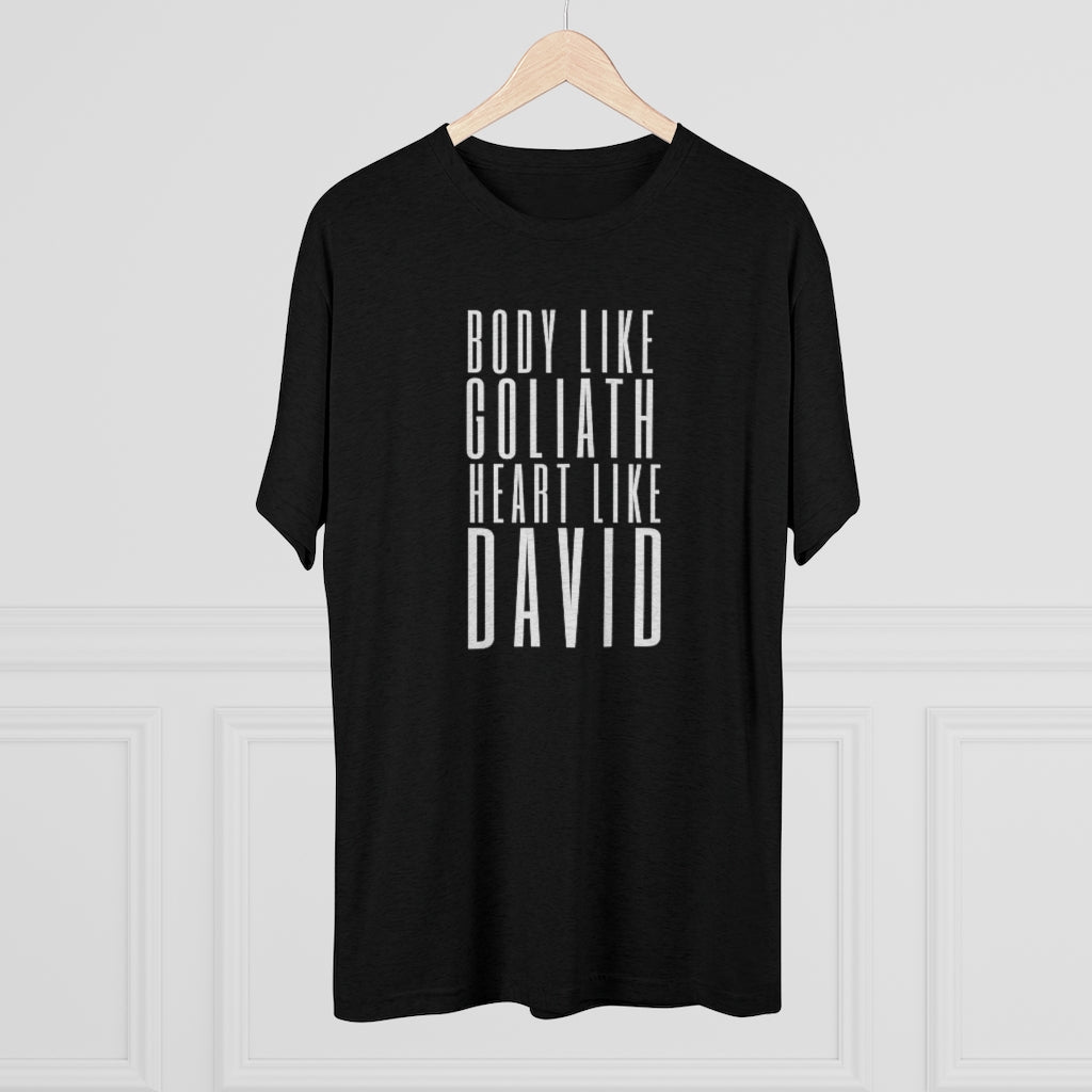 Body Like Goliath, Heart Like David Men's Shirt | Christian Men Gifts | Inspirational Shirt