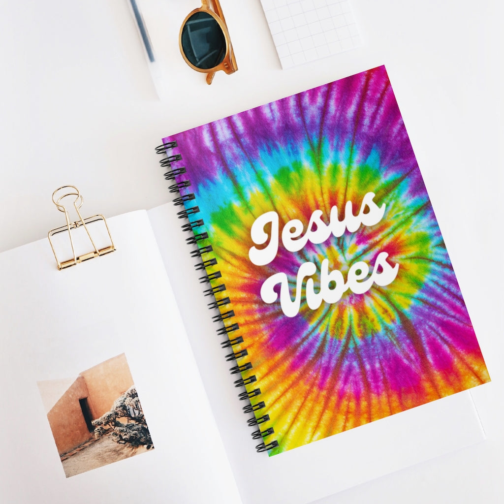 Jesus Vibes Retro Journal | Spiral Notebook | Tie Dye Journal