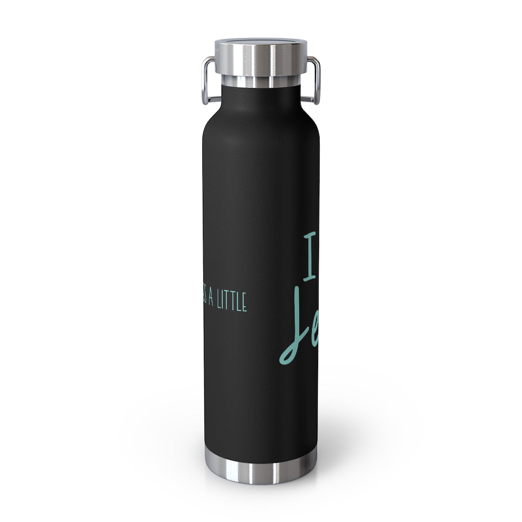 I love Jesus but I cuss a little Insulated Bottle | Christian Inspired Water Bottle | Christian Humor | Aqua lettering