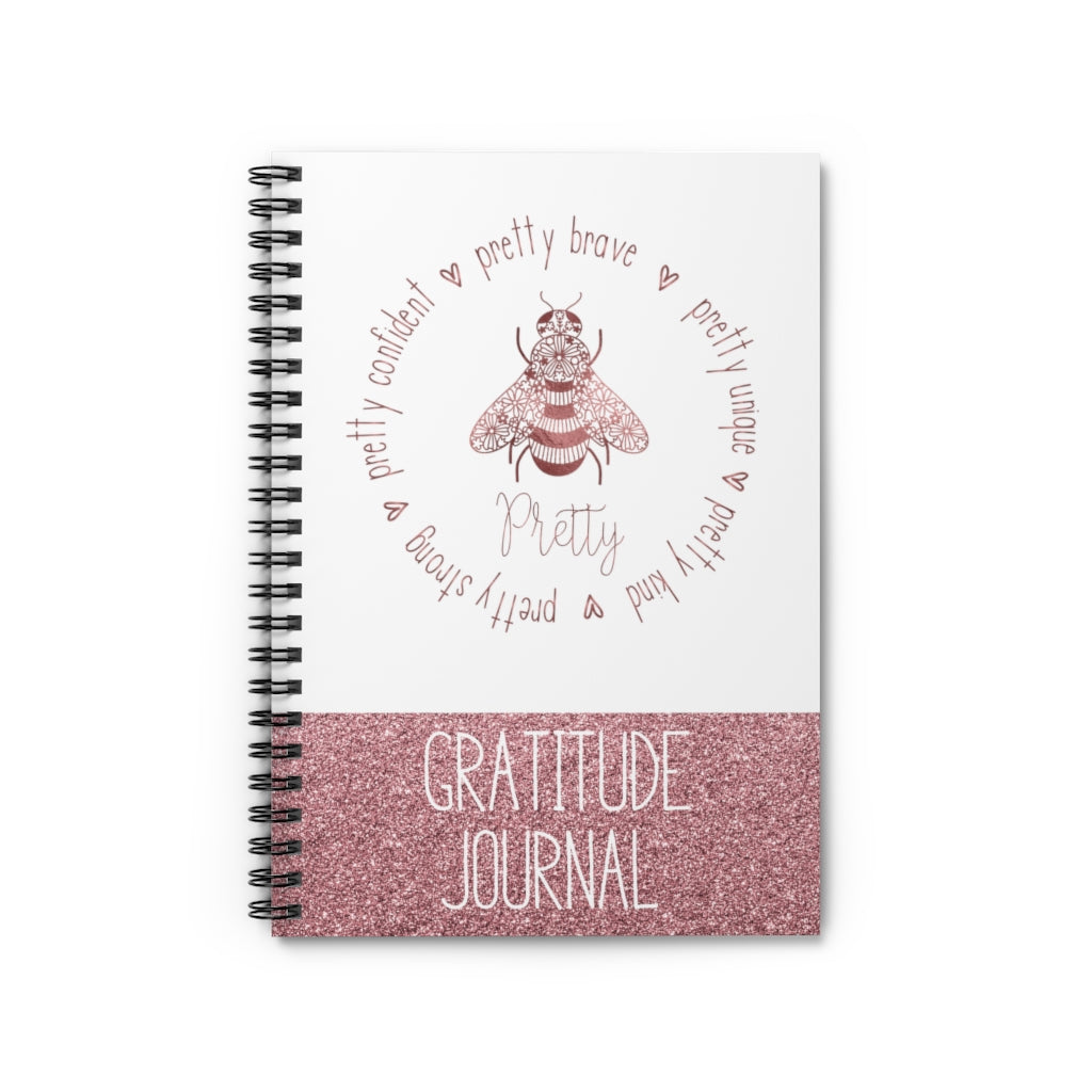 Honey Bee Pretty Gratitude Journal | Spiral Notebook | Be Pretty Journal