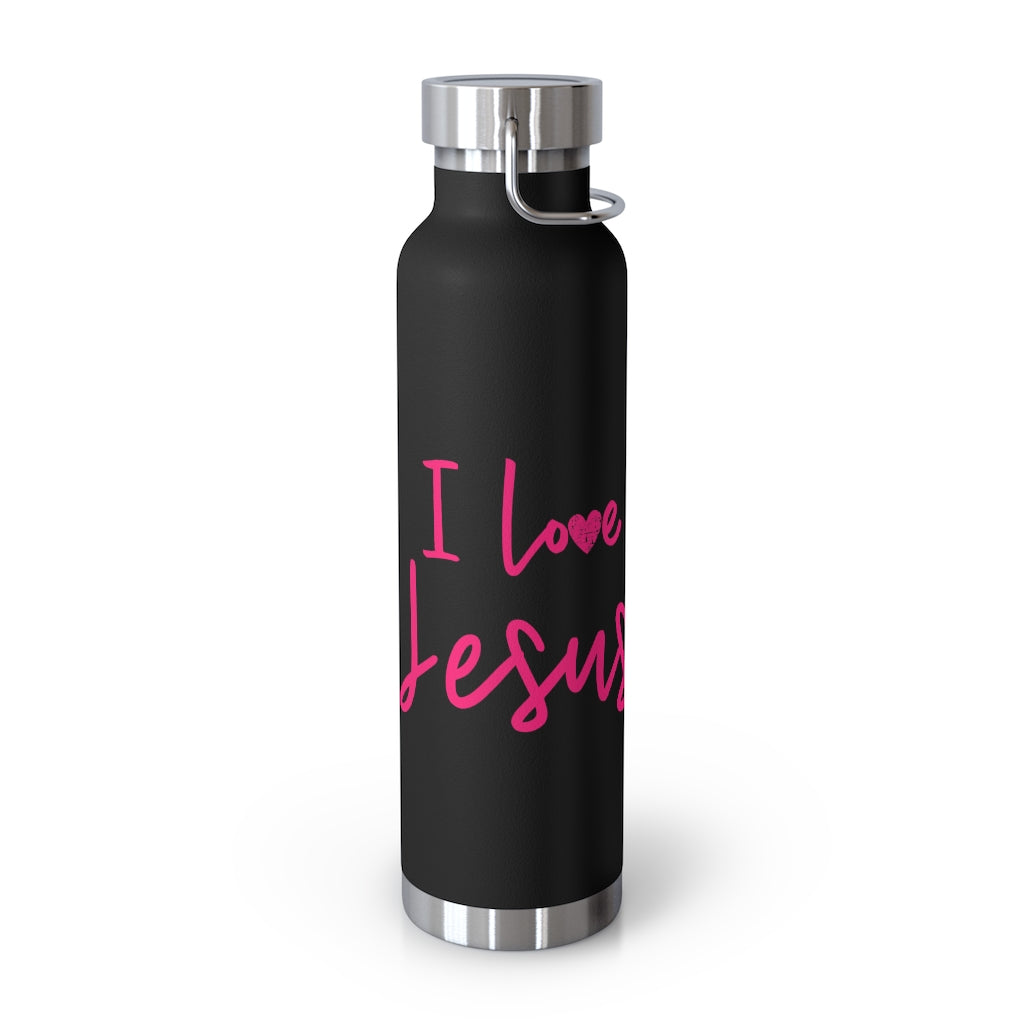 I love Jesus but I cuss a little Insulated Bottle | Christian Inspired Water Bottle | Christian Humor | Pink lettering