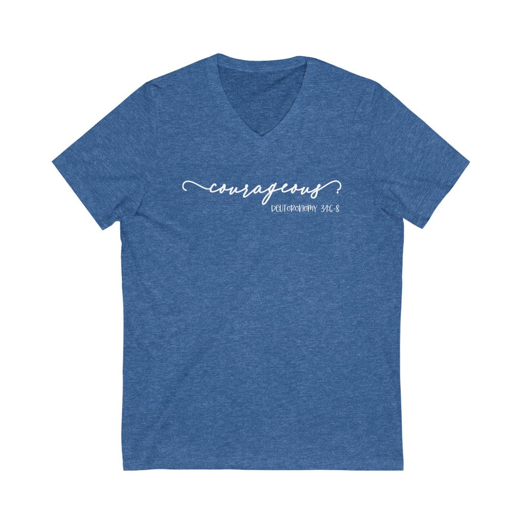 Courageous V-neck Shirt | Positivity Tee