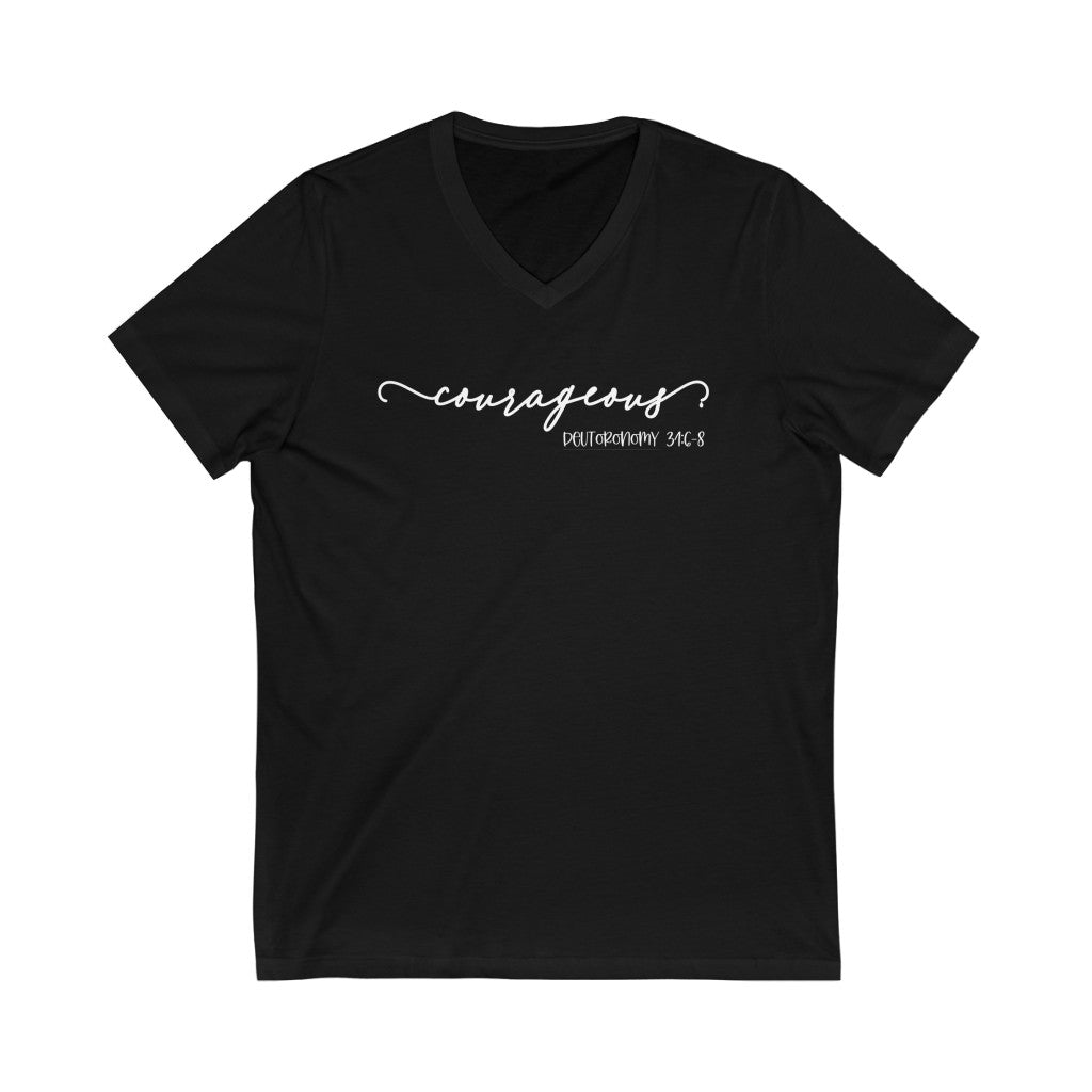 Courageous V-neck Shirt | Positivity Tee