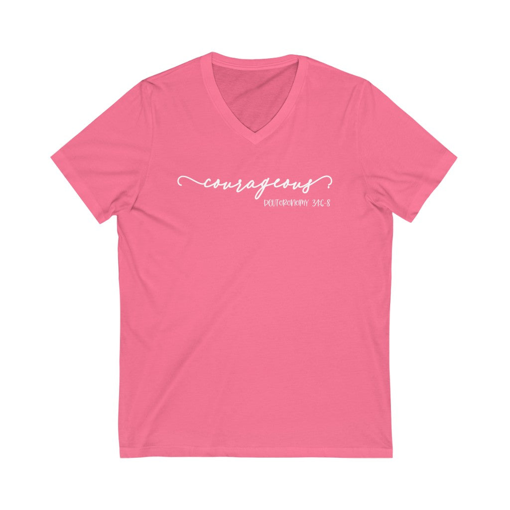 Courageous V-neck Shirt | Positivity Tee
