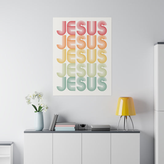 RETRO JESUS Wall Art Canvas Print