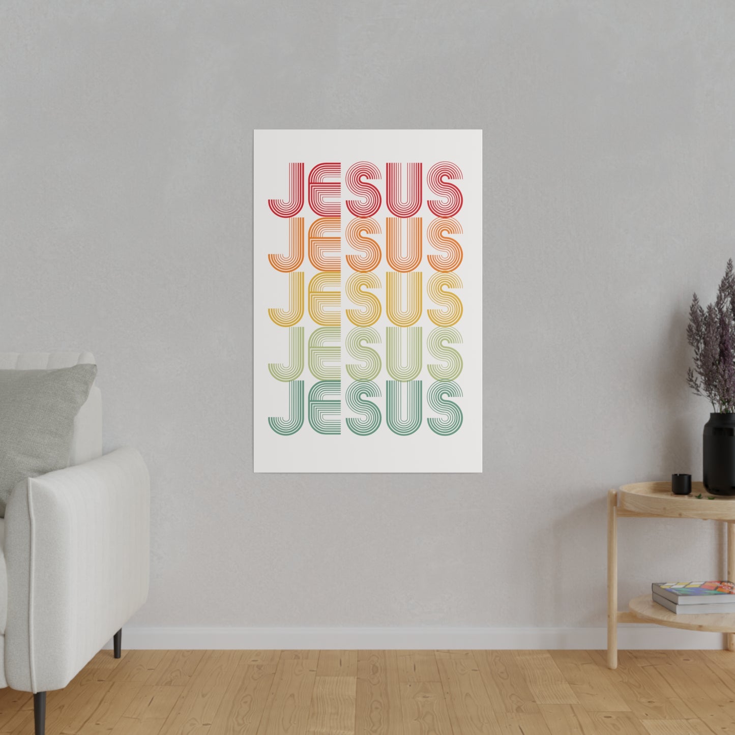 RETRO JESUS Wall Art Canvas Print