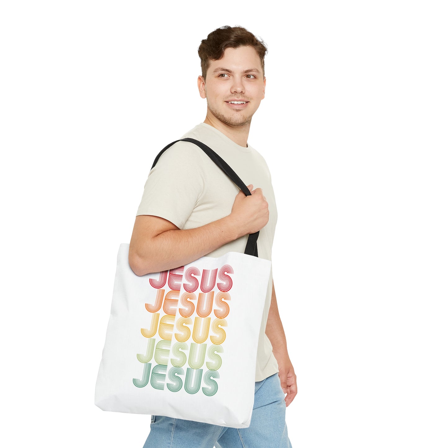 RETRO JESUS Large Tote Bag