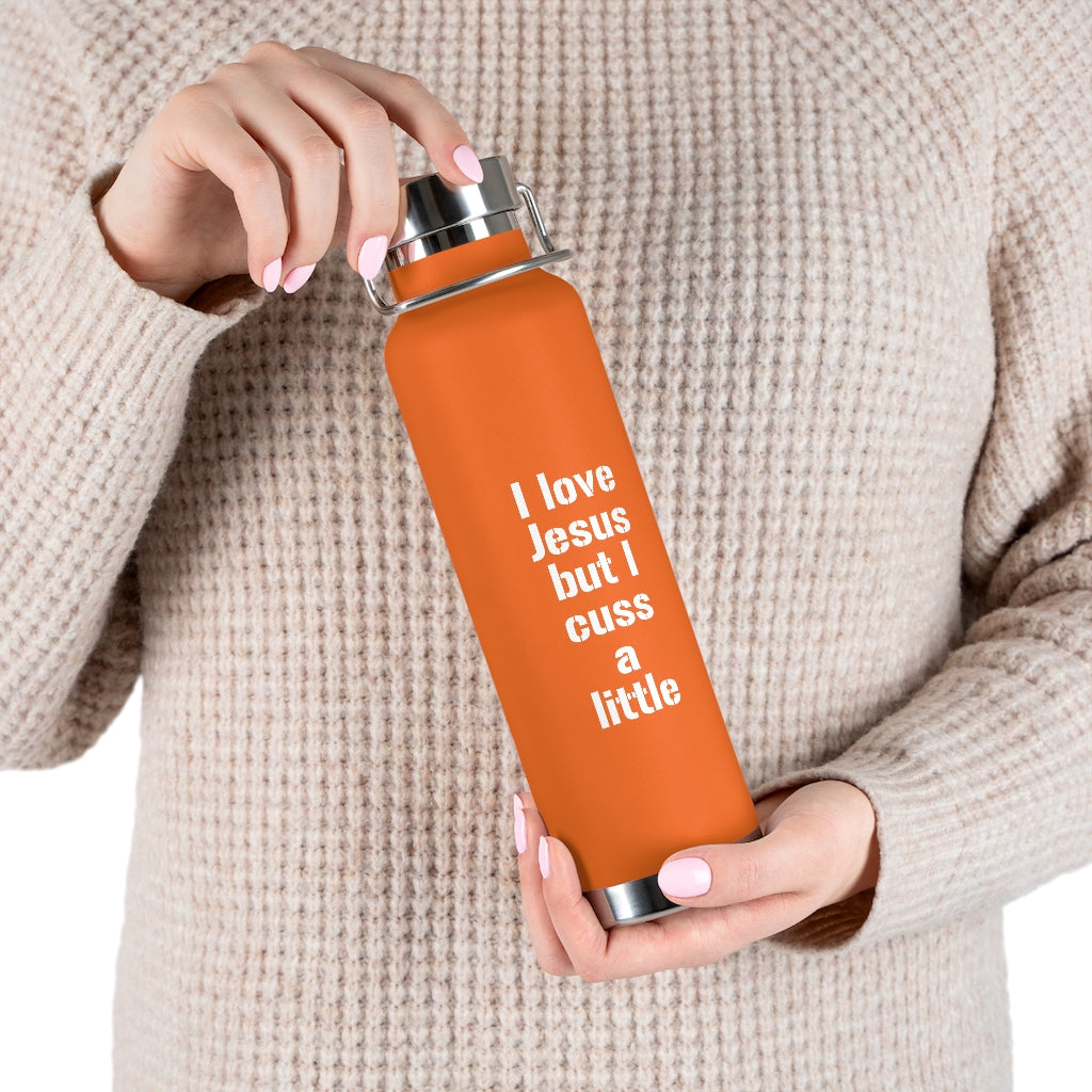 I love Jesus but I cuss a little Style 2 | Insulated Bottle | Christian Inspired Water Bottle | Christian Humor