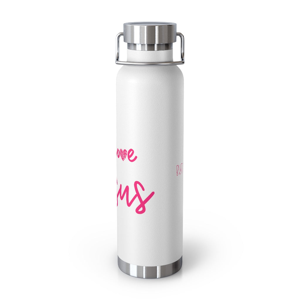 I love Jesus but I cuss a little Insulated Bottle | Christian Inspired Water Bottle | Christian Humor | Pink lettering