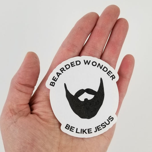 Bearded Wonder Sticker | Christian Men gift