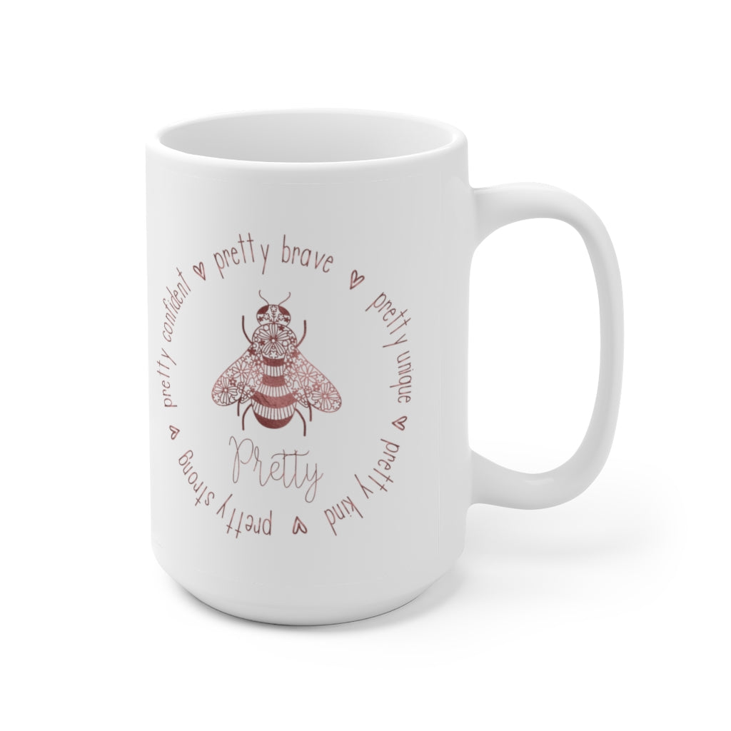 Honey Bee Pretty Rose Gold Design | Coffee Mug