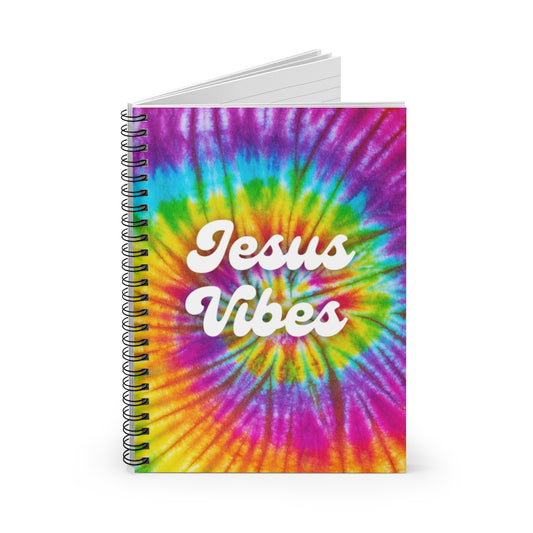 Jesus Vibes Retro Journal | Spiral Notebook | Tie Dye Journal