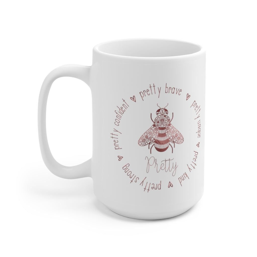 Honey Bee Pretty Rose Gold Design | Coffee Mug