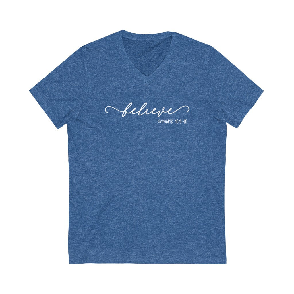 Believe V-neck shirt | Positivity Tee