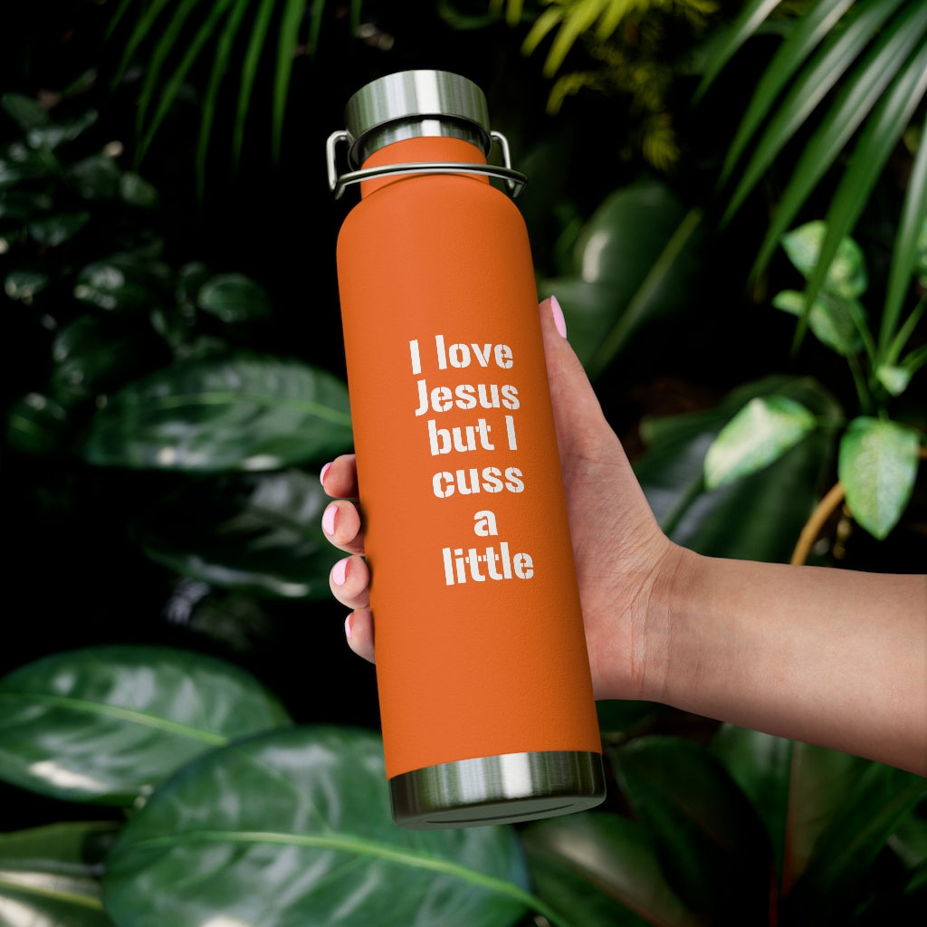 I love Jesus but I cuss a little Style 2 | Insulated Bottle | Christian Inspired Water Bottle | Christian Humor