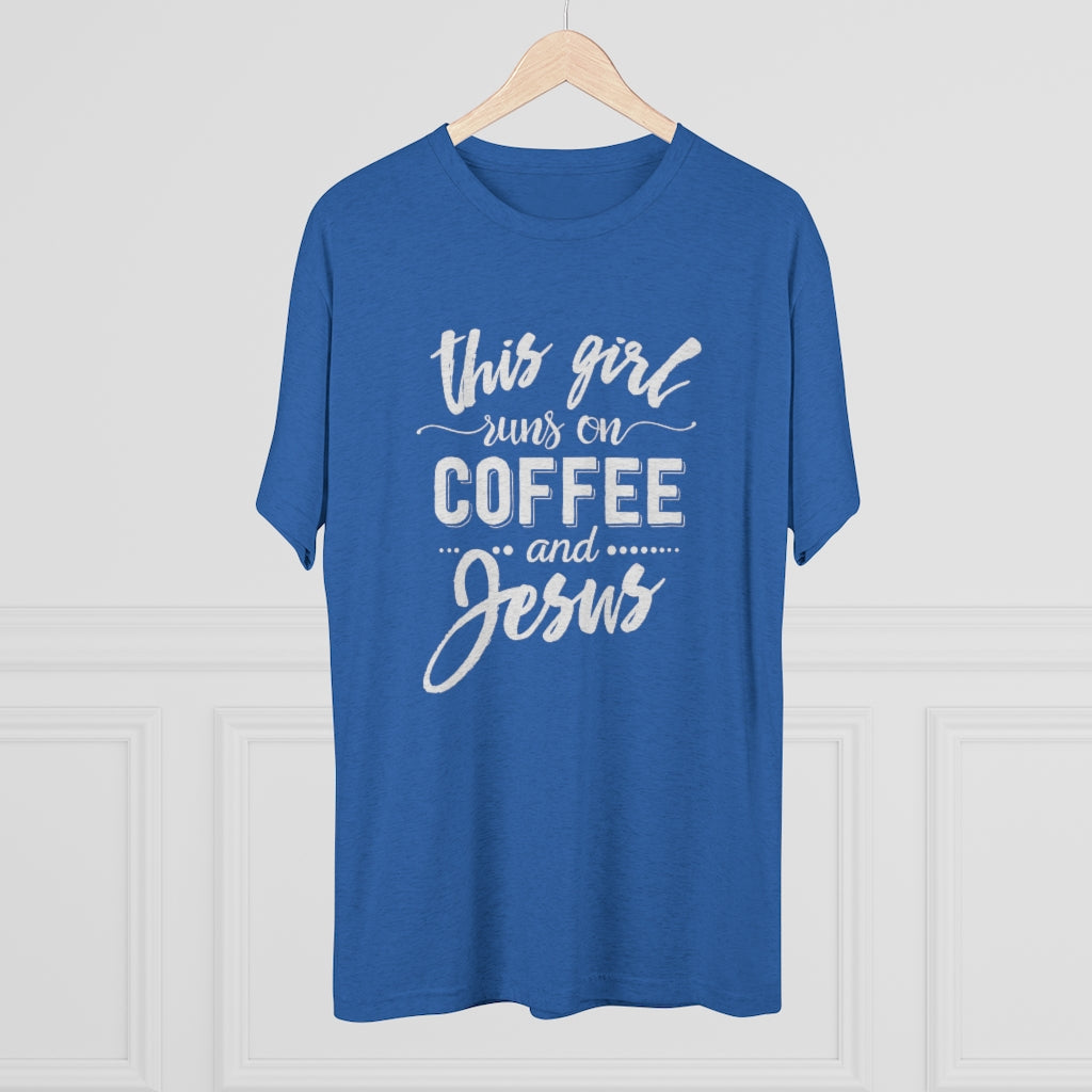 This Girl Runs on Coffee and Jesus Shirt | Positivity Tee