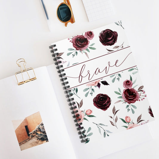Brave Floral Journal | Floral Journal Notebook