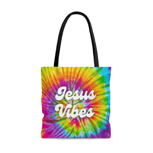 Jesus Vibes Tote | Large Tote Bag | Tie Dye Bag