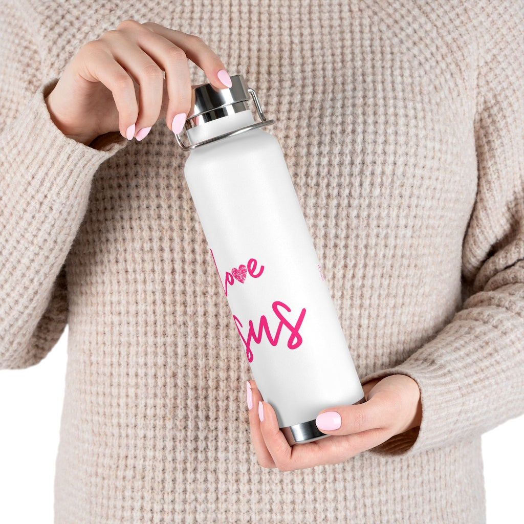 I love Jesus but I cuss a little Insulated Bottle | Christian Inspired Water Bottle | Christian Humor | Pink lettering