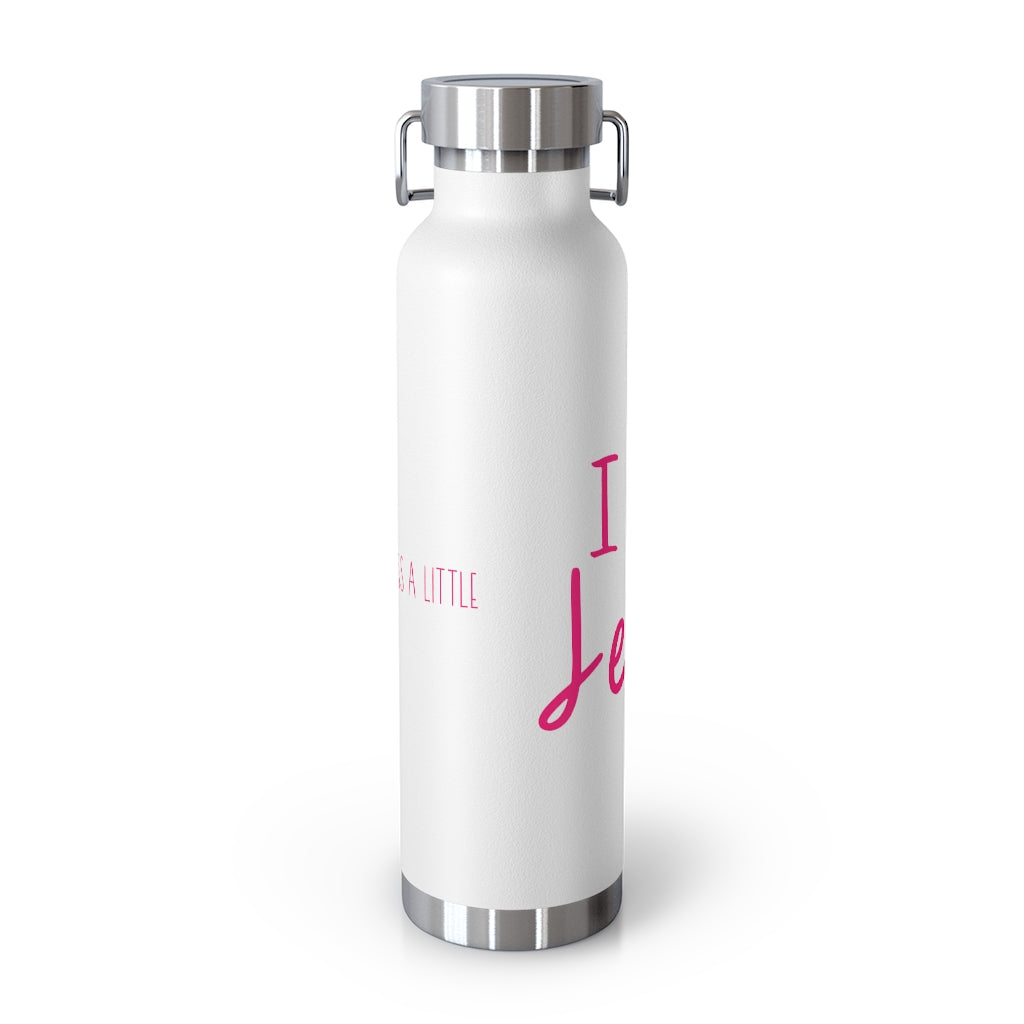 I love Jesus but I cuss a little Insulated Bottle | Christian Inspired Water Bottle | Christian Humor | Pink lettering