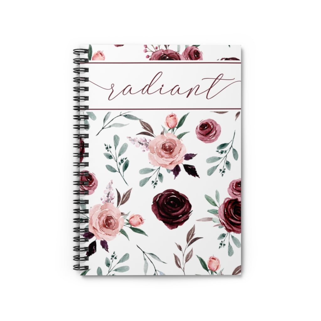 Floral Radiant Journal | Floral Spiral Notebook