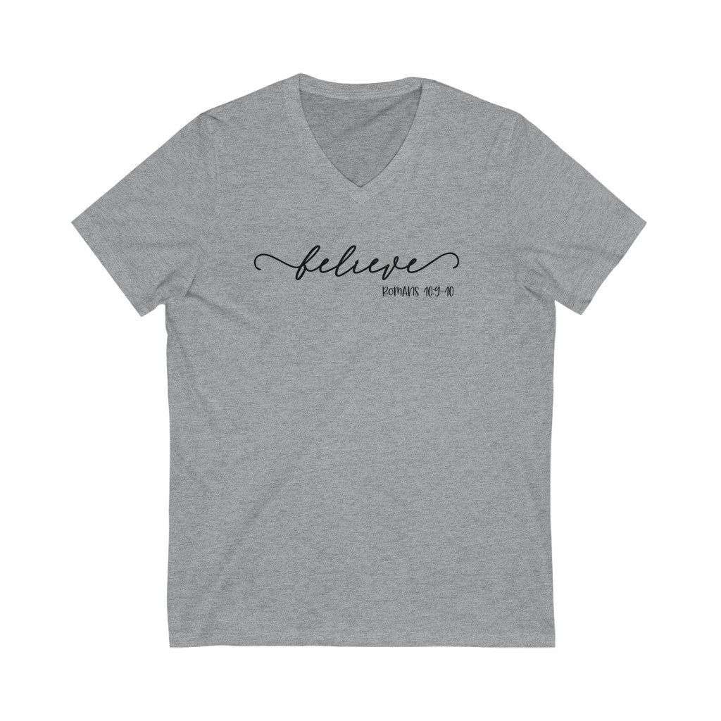 Believe V-neck shirt | Positivity Tee